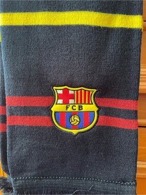 FCB Men's Black Scarf with Yellow and Red Stripe Accent: 2-for-1 SEE PHOTOS!